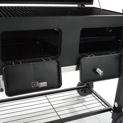 Landmann Kolgrillsvagn XXL gjutjärn 79,5x42 cm med vev