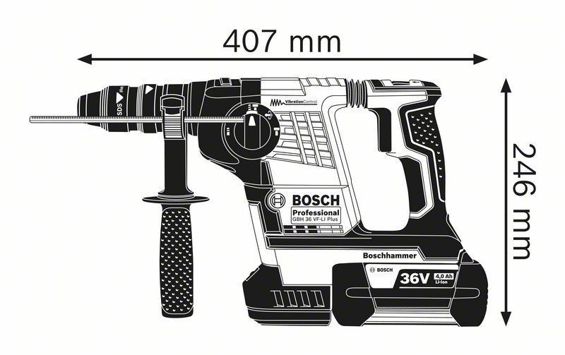 Bosch GBH 36 V-LI PLUS Borrhammare SDS+ 36V ( 2x6,0ah)