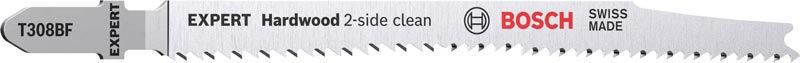 Bosch Expert ‘Hardwood 2-side clean’ T 308 BF sticksågblad, 100 st för Plastbelagda skivor, Multiplexskiva