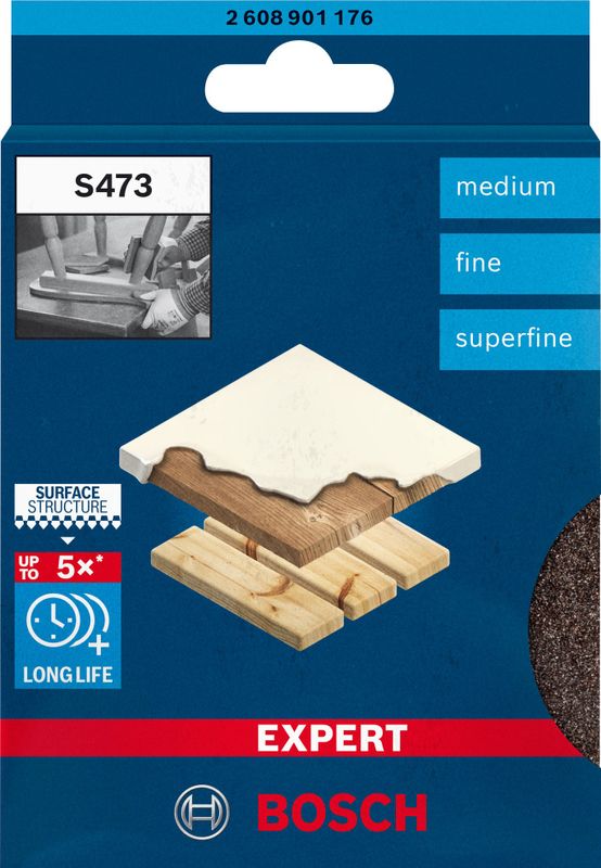 Bosch Expert S473 standardkudde 98 x 120 x 13mm för trä & färg