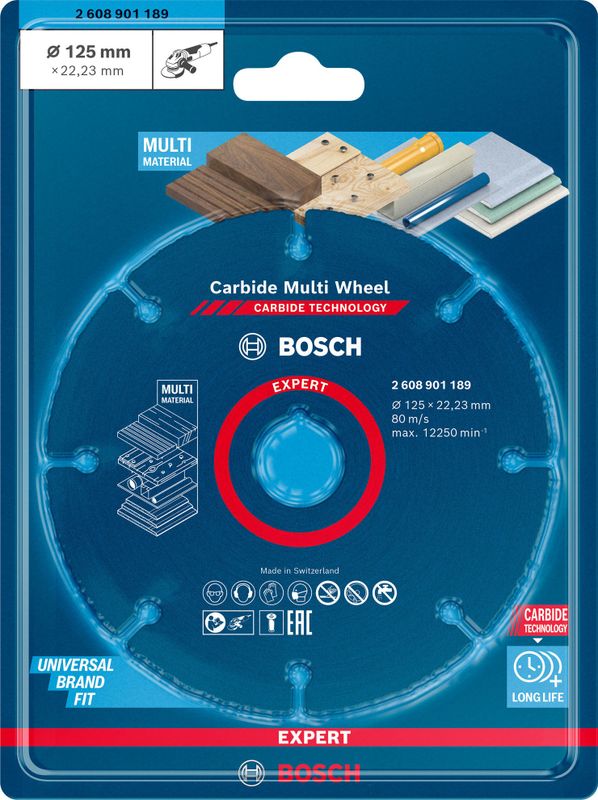 Bosch Expert Carbide Multi Wheel kapskiva 125mm 22,23mm för hårda träslag