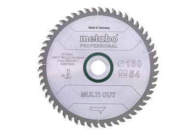 Metabo sågblad ”Multi cut – professional” 165 x 20 Z54 FZ/TZ 5°