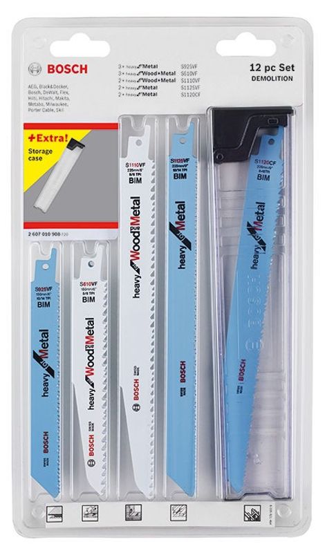 Bosch Tigersågblad demolition 150-225 mm 12-pack