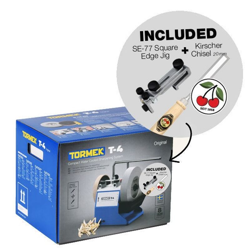 Tormek T-4 Slipmaskin Kirchen Edition – Med jigg och stämjärn