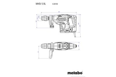 Metabo MHEV 5 BL Mejselhammare SDS-MAX 8,7 joule