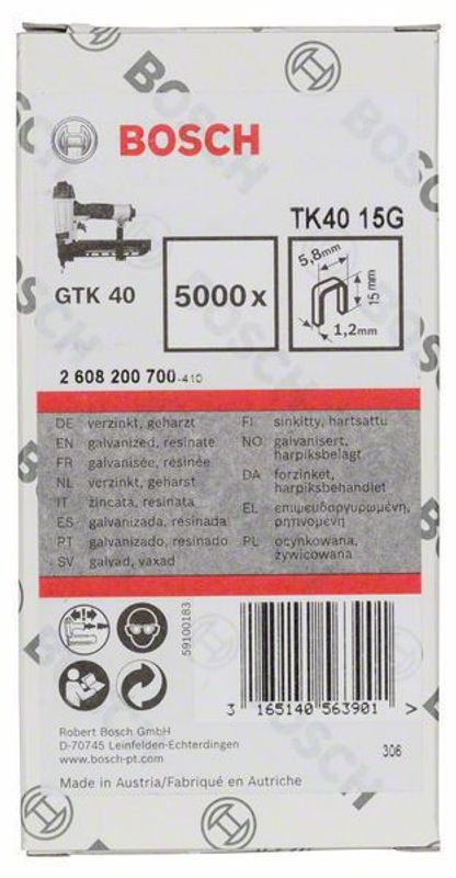 Bosch Klammer 1,2mm x 15mm (5000st)