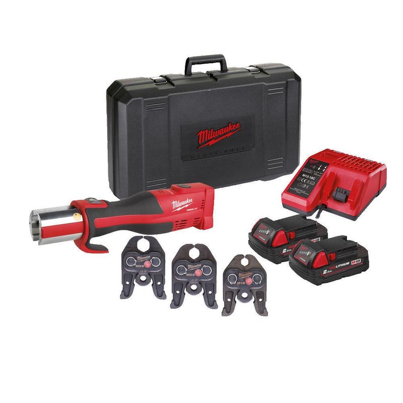 Milwaukee M18 BLHPT-202C TH-SET force logic kolborstfritt pressverktyg (2x2,0ah)