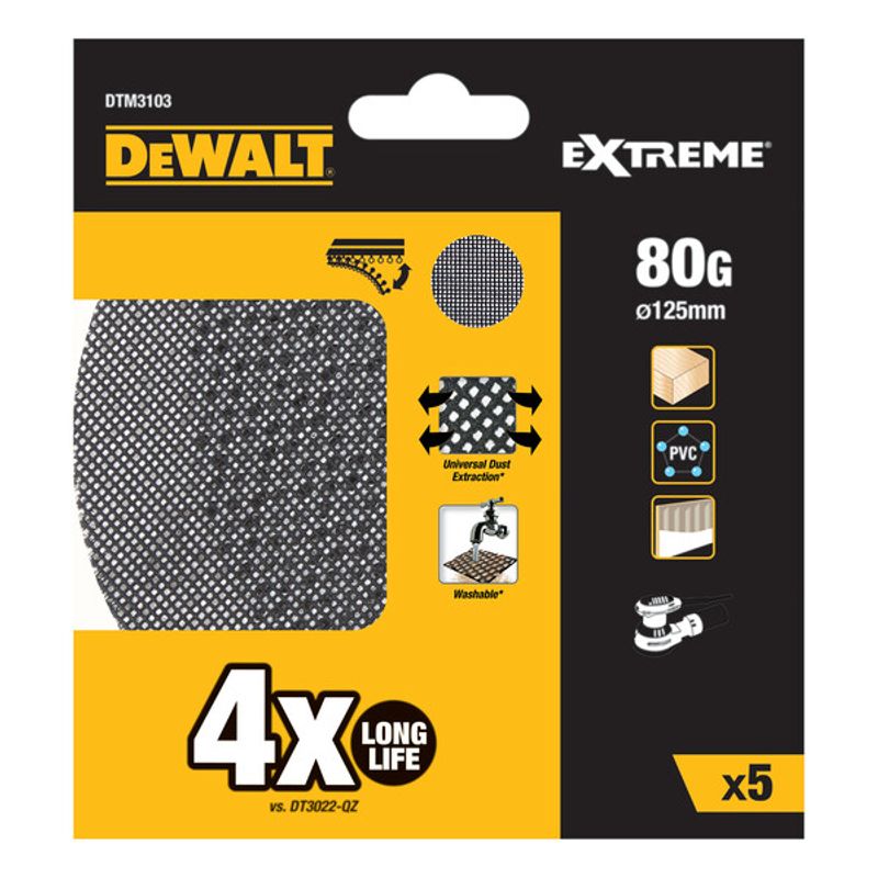 DeWalt Slipnät 125mm 5-P