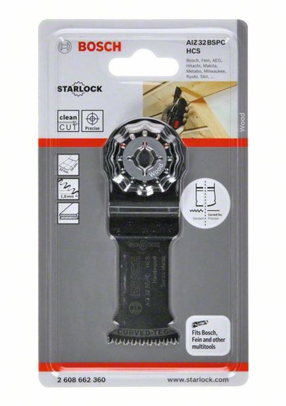 Bosch AIZ 32 EPC Sågblad STARLOCK 32x40mm HCS (1-P)