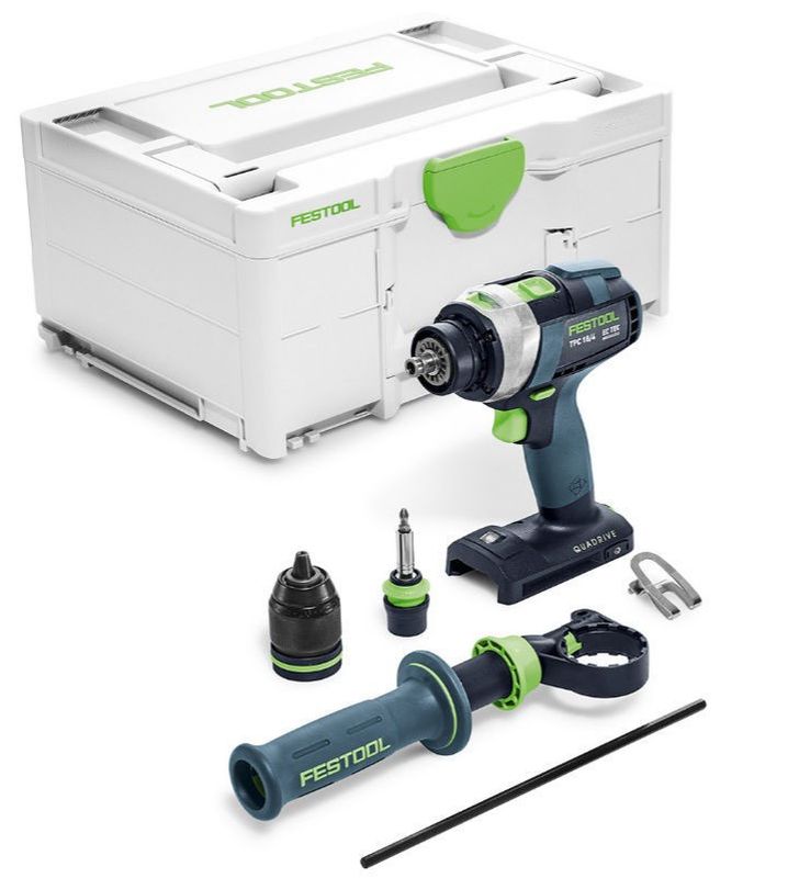 Festool Skruvdragare/Slagborr TPC 18/4 I-Basic QUADRIVE (utan batterier)