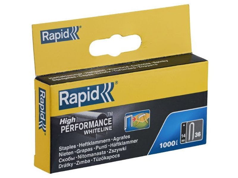 Rapid Kabelklammer 36/14DP Galvad Vit (1000st)