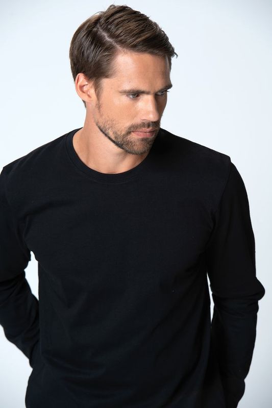 Clique Basic-T L/S Black