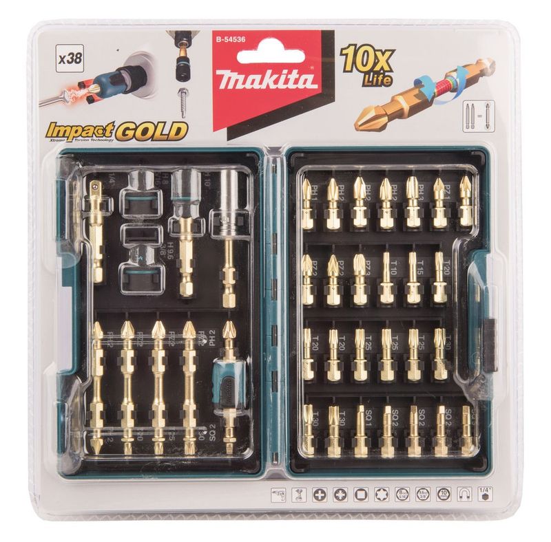 Makita B-54536 Bitssats Torx/PH/PZ 38-delar