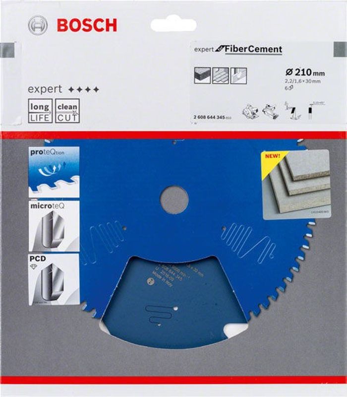 Bosch Cirkelsågsklinga 210x30x2,2mm 6T EXPERT FOR FIBER CEMENT