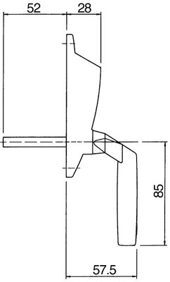 ASSA Säkerhetshandtag 876S CH H CYL Höger