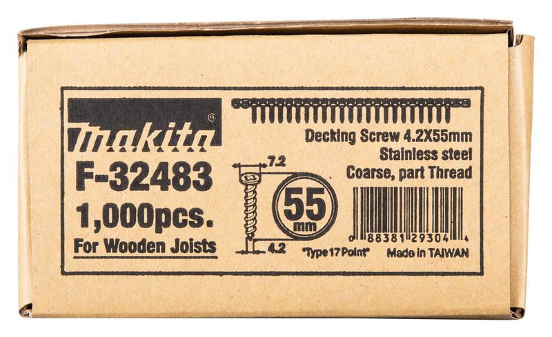 Makita Bandad Trallskruv A2-Rostfri 1000st