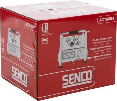 Senco AC10304 Kompressor 9bar Low noise 4L (Oljefri)