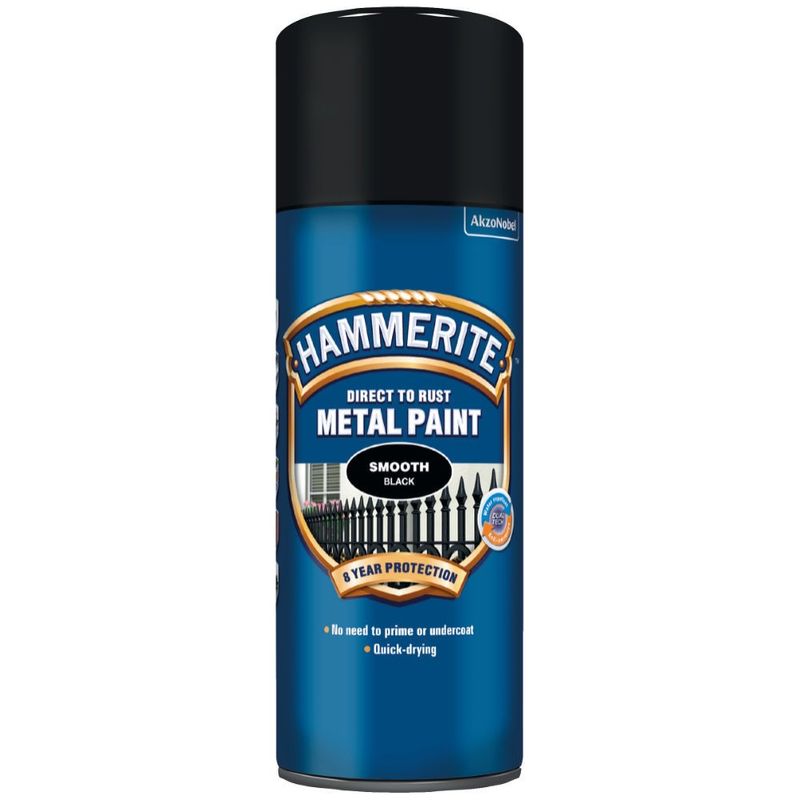 Hammerite Slätlack 400ML Spray Svart