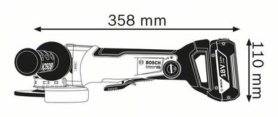 Bosch GWX 18V-10 PC Vinkelslip 125mm 18V X-LOCK L-BOXX (Utan batterier)