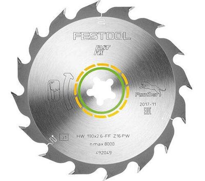 Festool Sågklinga 190mm PW16 (Snabba snitt i massivt trä)