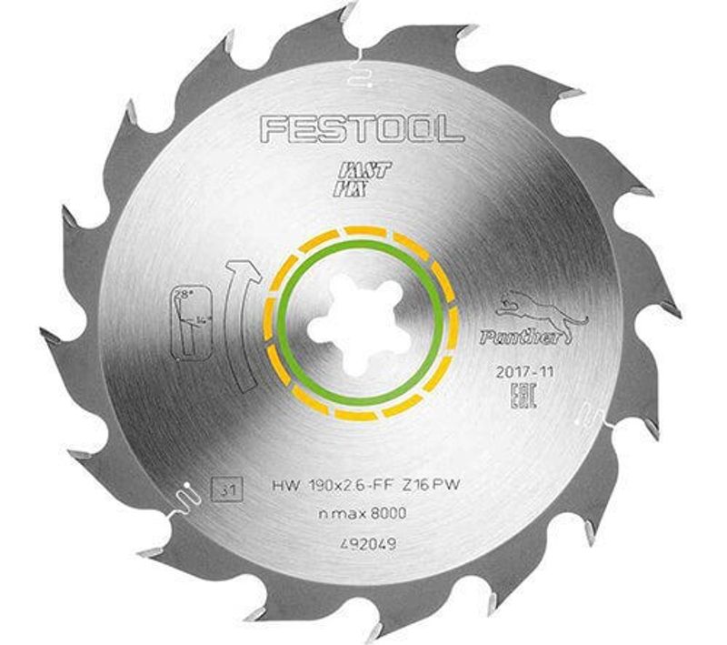 Festool Sågklinga 190mm PW16 (Snabba snitt i massivt trä)