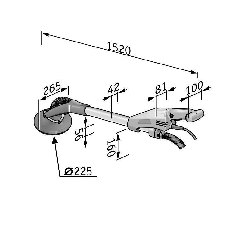 Flex Giraffslip GE5 med rund kåpa 500W (utan väska & sugslang)