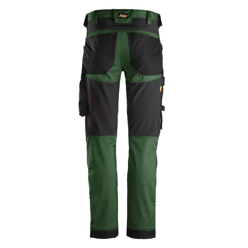 Snickers 6341 Arbetsbyxa Stretch Skogsgrön/Svart