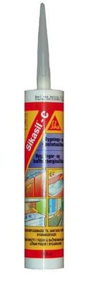 Sika Sikasil-C Bygg- & Våtrumssilikon Mörkgrå (310ml)