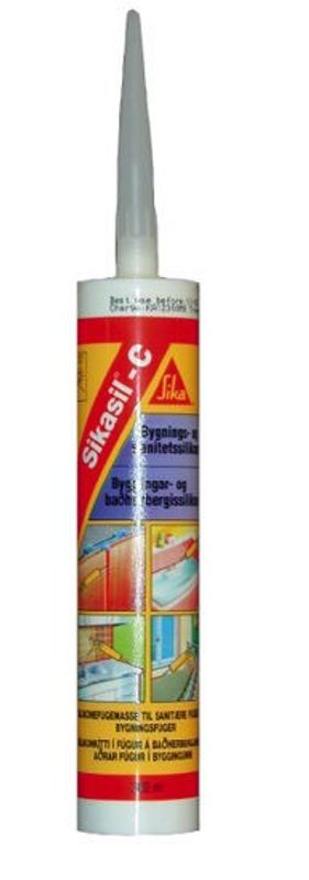 Sika Sikasil-C Bygg- & Våtrumssilikon Mörkgrå (310ml)