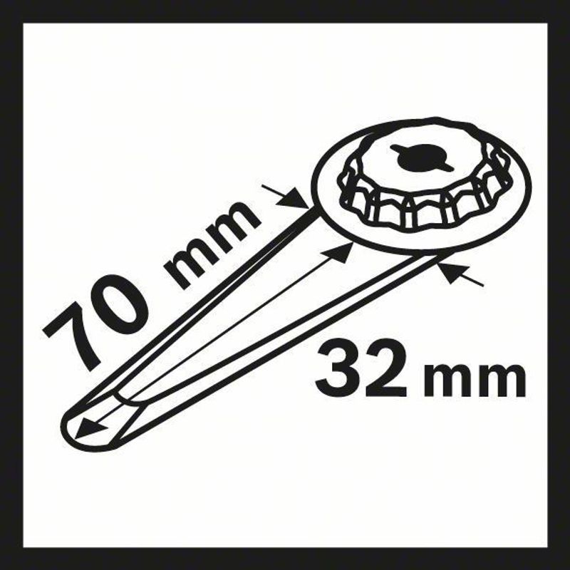 Bosch MAII 32 SLC Skär 70mm 10-P