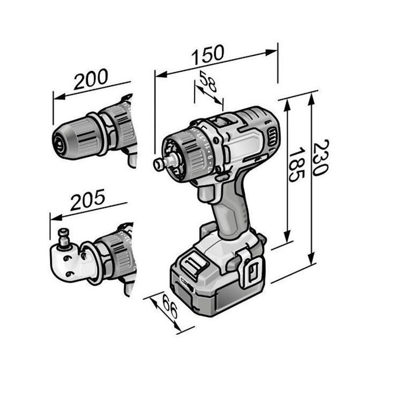 Flex Slagborrmaskin PD2G10.8-EC Set