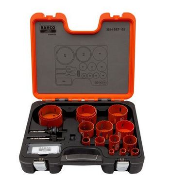 Bahco 3834-SET-152 Hålsågssats 16-83mm 15-delar
