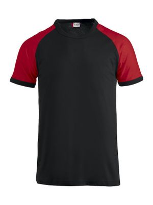 Clique Raglan-T Svart/Röd