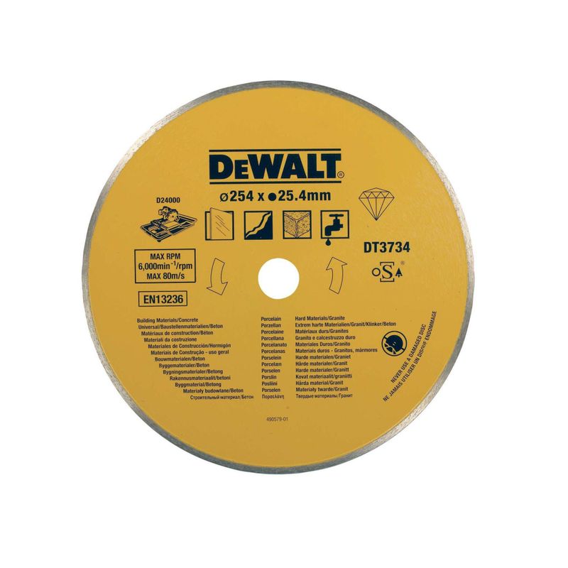 DeWalt DT3734 Kapskiva Kakelsåg för Sten/Betong 254mm