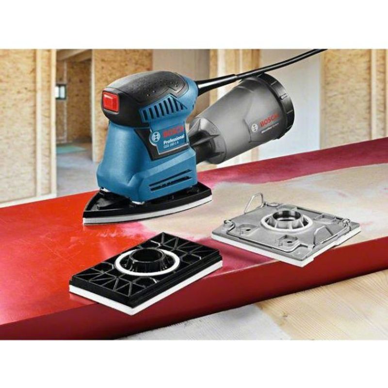 Bosch GSS 160-1 Multi Planslipmaskin i L-Boxx (3st Slipplattor)