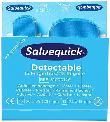 Cederroth Plåster Detekterbar Salvequick Blå 180ST