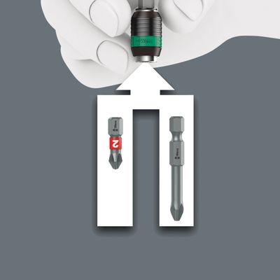 Wera 889/4/1K Bitshållare Rapidiator med snabbfäste