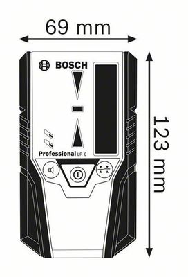 Bosch LR 6 Lasermottagare  5-50m IP54