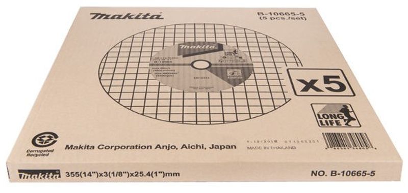 Makita B-10665-5 Kapskiva 355x25,4mm 5st