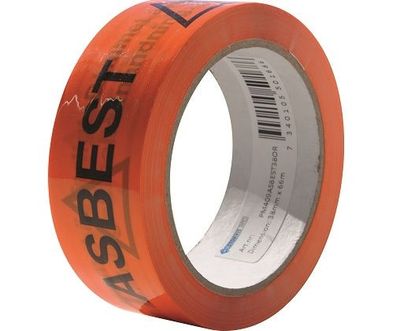 Stokvis Varningstejp "ASBEST" Orange 38mmx66m