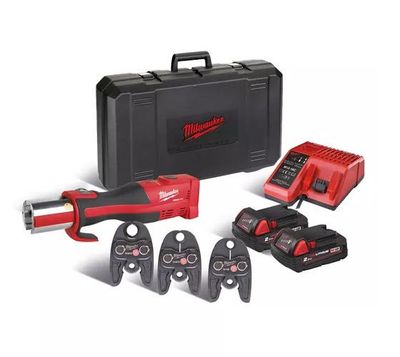 Milwaukee M18 BLHPT-202C U-SET force logic kolborstfritt pressverktyg (2x2,0ah)