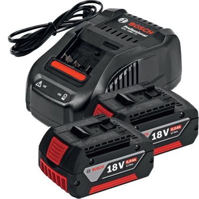 Bosch 18V Batteripaket (2x6,0ah + Snabbladdare)