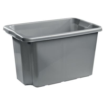 Nordiska Plast Förvaringsbox 55L Silver 7550 NPL