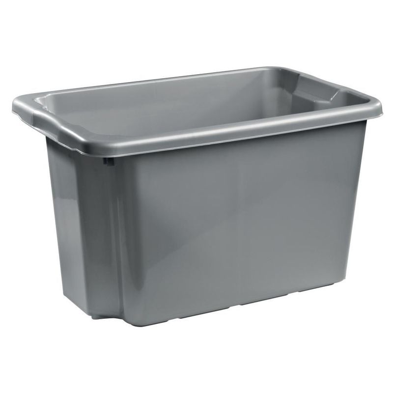 Nordiska Plast Förvaringsbox 55L Silver 7550 NPL