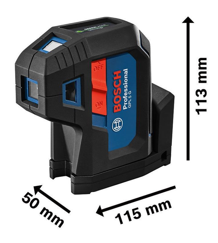 Bosch GPL 5 G Punktlaser Grön 5-punkts