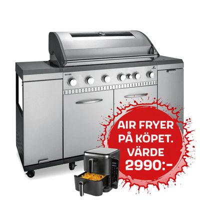 Landmann Rexon 6.1 CooK Gasolgrill 6-brännare Rostfritt