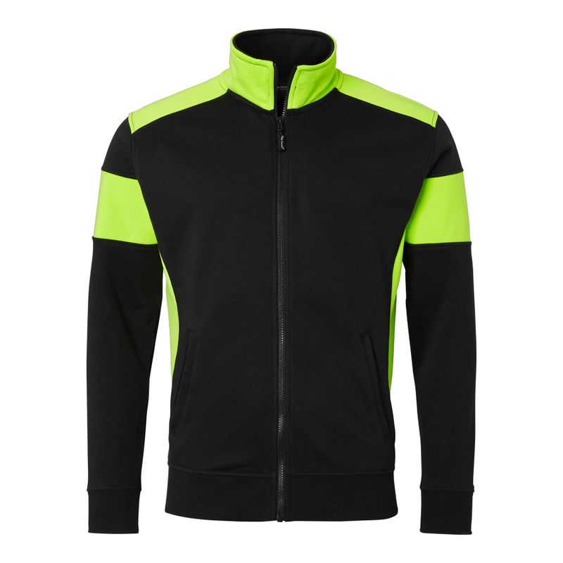 Top Swede Sweatshirt helzip 223 svart/gu XXL