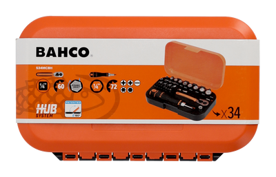 Bahco S34MC8H Hyls-/bitssats 1/4" - 34 delar