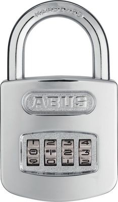 Abus Kombinationshänglås 160/50 C - Högblank Kromfinish