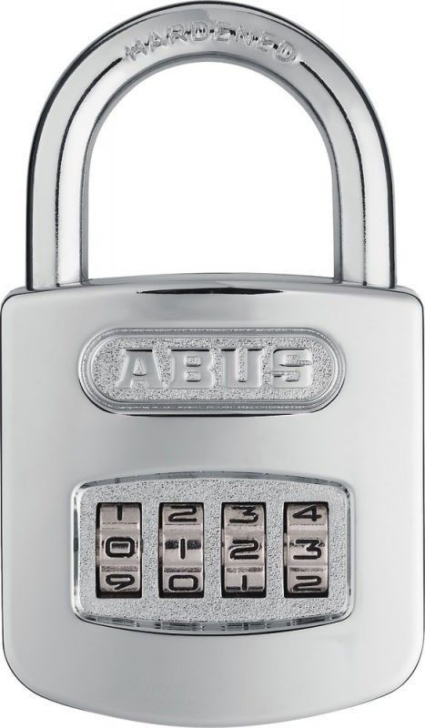Abus Kombinationshänglås 160/50 C - Högblank Kromfinish